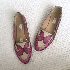 butterfly flats, slides, pink loafers, Nordstrom